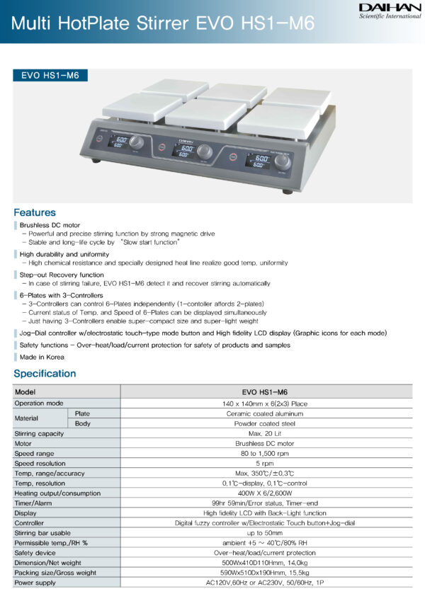 6 point Hotplate stirrer scaled