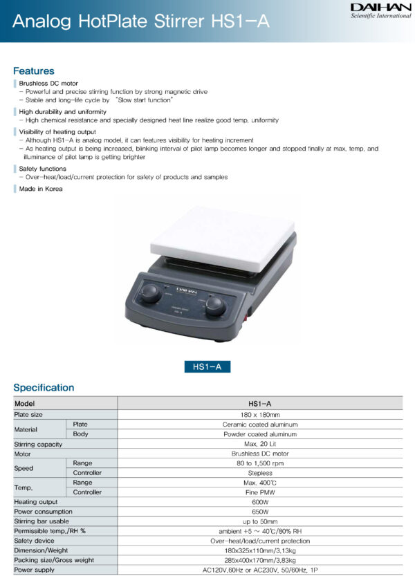 Hotplate stirrer analog scaled